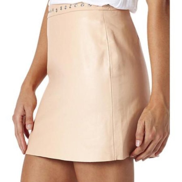 Bec & Bridge Dresses & Skirts - Bec & Bridge tan Nude leather Easy Rider skirt 4